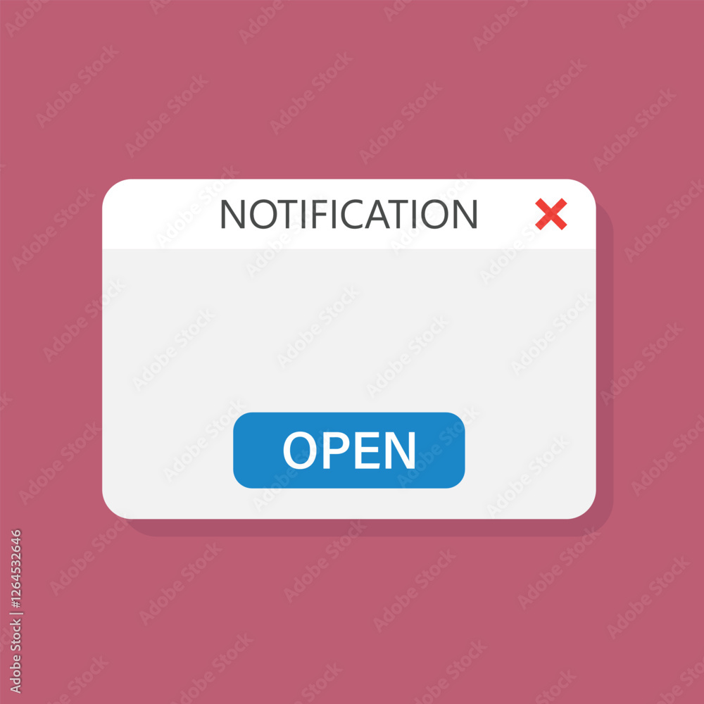 Poster new message icon in flat style. incoming inbox email vector illustration on isolated background. bub