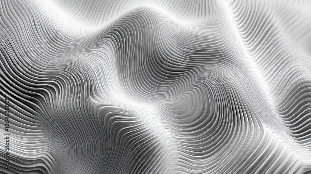 Poster abstract background with wavy lines created by journey