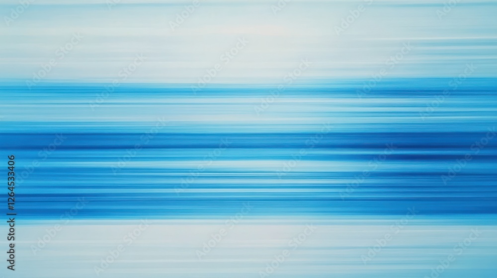 Poster blurred blue abstract background with horizontal lines giving an impression of movement, ideal for t