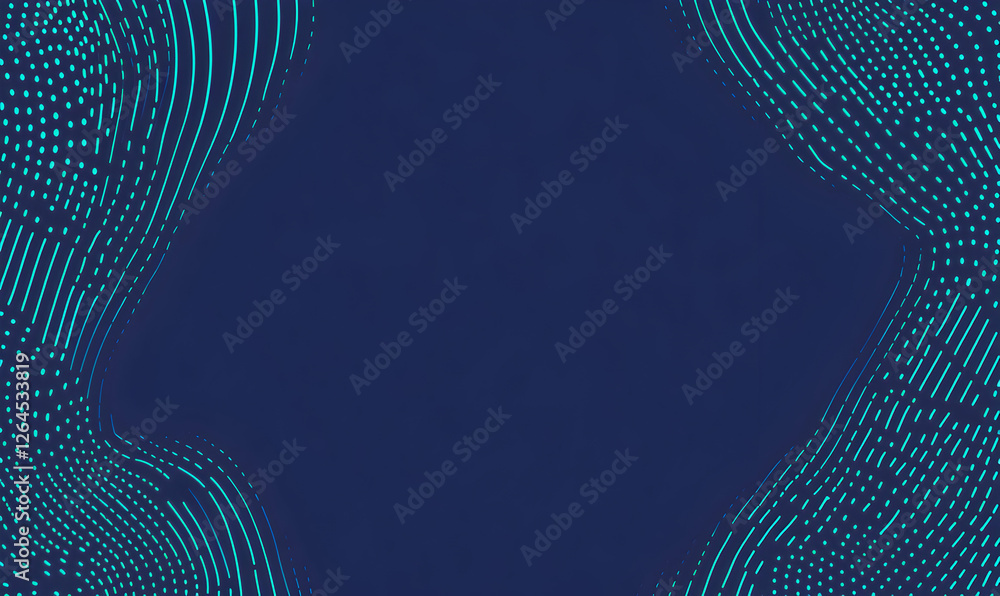 Poster abstract background with dynamic blue lines and dots, perfect for presentations, websites, or digita