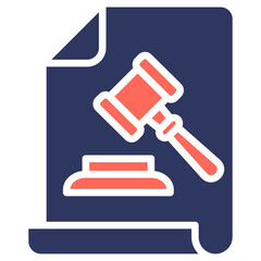 Court Order glyph color icon