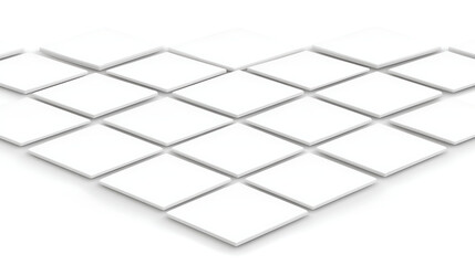 Minimalist White Tiles Arranged in Diamond Pattern Background with Simple Clean Geometric Design