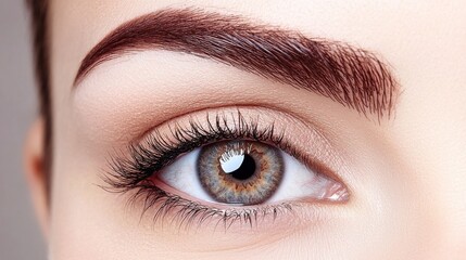 Obraz premium Eyebrow fashion thick enhancement concept. Naturally Thick and Voluminous Eyebrows in Captivating Shades
