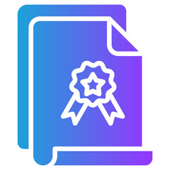 License glyph gradient icon