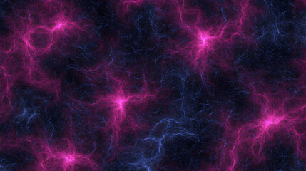 Fototapeta premium Abstract fractal art depicting vibrant pink and blue electric energy, ideal for backgrounds, designs, or textures.