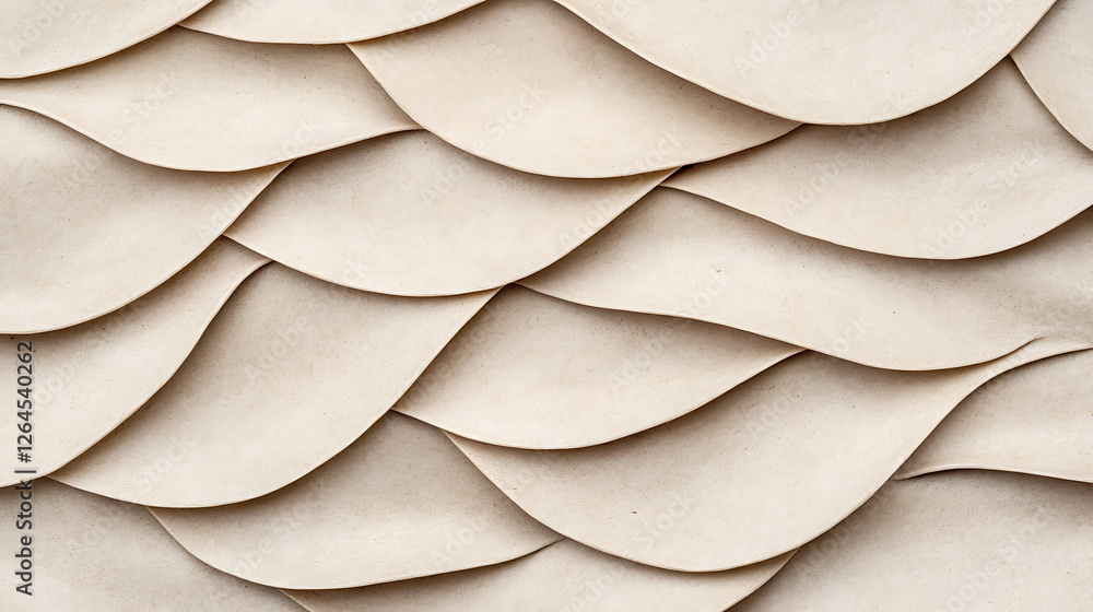 Poster overlapping wavy leather scales pattern abstract background texture design decorative surface 3d ren