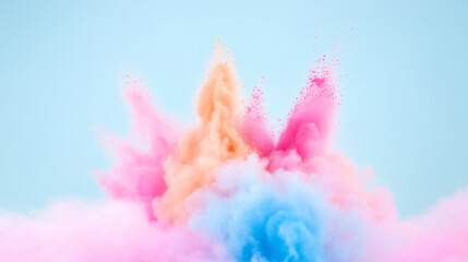 Holi Powder Explosion Background, A dynamic background of colorful Holi powder explosions in vivid hues, creating a festive and energetic scene perfect for vibrant designs.