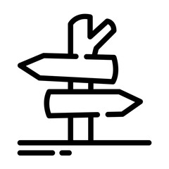 sign post Line Icon