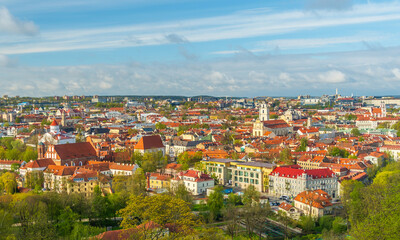 Downtown Vilnius city skyline, cityscape of  Lithuania