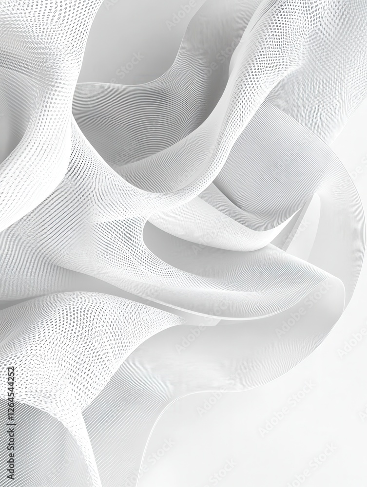 Poster abstract waves and lines on a white background