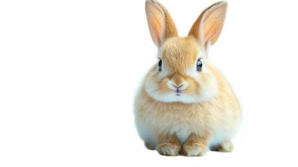 Fluffy Bunny: A close-up shot of a cute bunny rabbit with soft, light brown fur, big ears, and adorable eyes, capturing its innocent and playful nature.