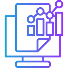 Financial Report line gradient icon