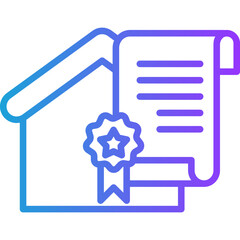 Deed line gradient icon