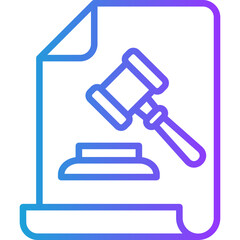 Court Order line gradient icon