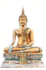 Fototapeta premium Thai grand budda statue illustration buddha art.
