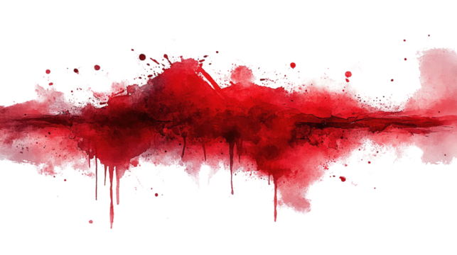 Crimson Cascade: A vibrant display of red paint explodes in a dramatic cascade of drips and splashes. Capturing the raw energy and captivating visual impact. 