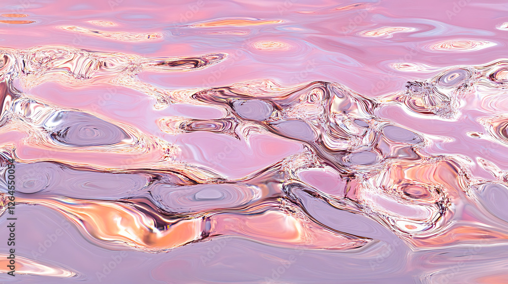 Poster reflections of pastel water surface with soft textures and delicate swirls in tranquil setting