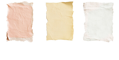 Fototapeta premium vintage blank paper isolated on Transparent PNG format Background.