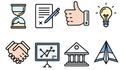 Business, investment and strategy  icon vector illustration