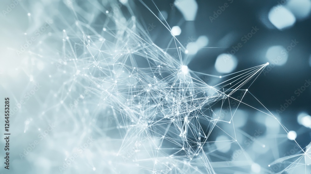 Poster abstract global network concept with a world map and connection lines, a technology background in wh