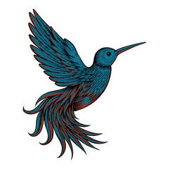 Kalibri bird vector illustration tattoo design, tshirt design ready to print .eps