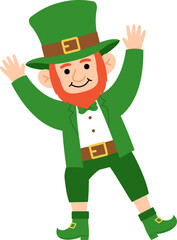 St. Patrick's Day Leprechaun Cartoon Character Funny illustration