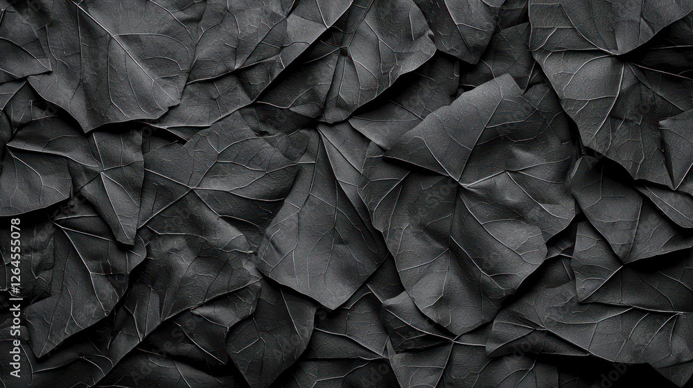 Poster dark crumpled textured background with subtle light