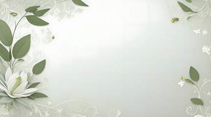 Shimmering Silver & Green Gradient Aesthetic grunge floral background