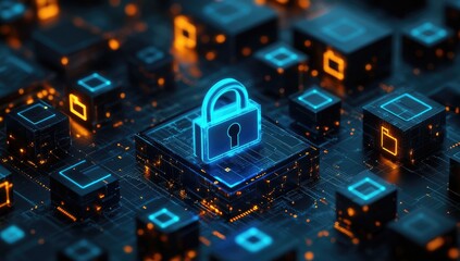 Cybersecurity lock on digital circuit board