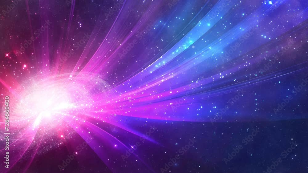 Poster abstract galaxy space on neon color style looping animation background