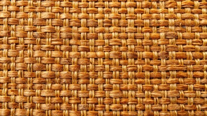 Rustic Brown Jute Burlap Fabric Texture Background - Horizontal Seamless Pattern