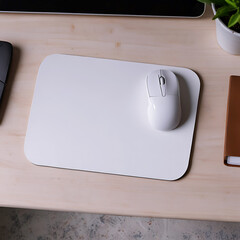 White Blank Mouse Pad Mockup