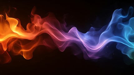 Fototapeta premium Abstract Colorful Smoke Wave Design Art