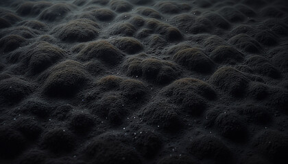 Dense Dark Gray Textural Surface with Granular Complexity [with copy space]