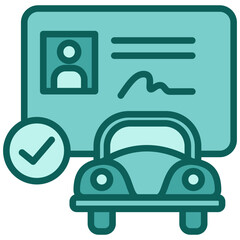 Naklejka premium Driving License solid icon