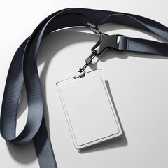 Minimalist photo product Lanyard id card mockup
