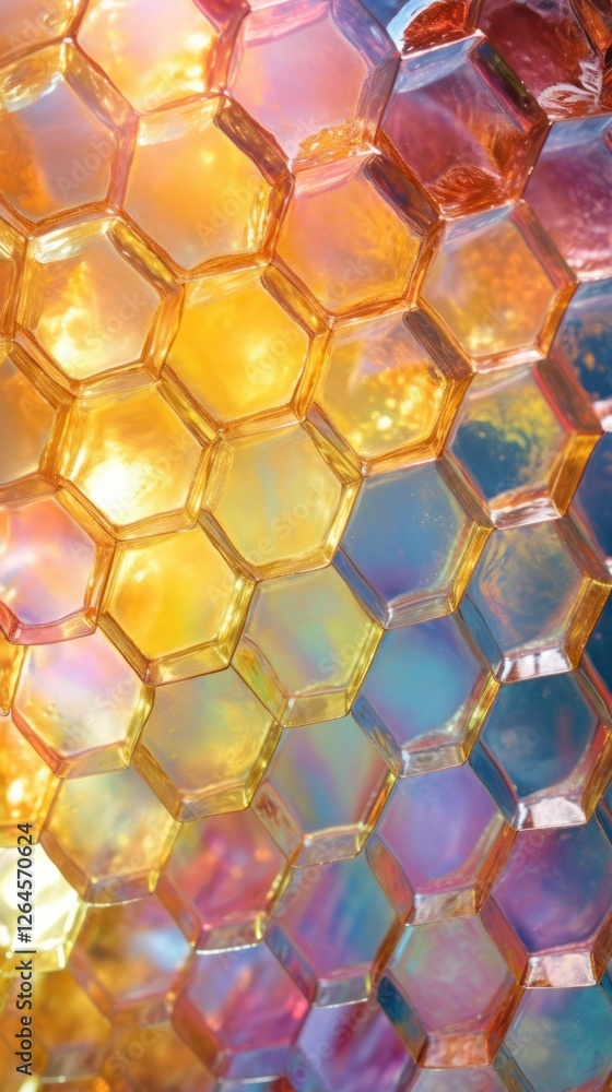 Poster honeycomb glass fusing art backgrounds textured pattern.