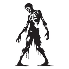 Apocalyptic nightmare Zombie silhouette crafted for horror storytelling - Zombie illustration - Zombie vector - mythical creature silhouette - horror silhouette
