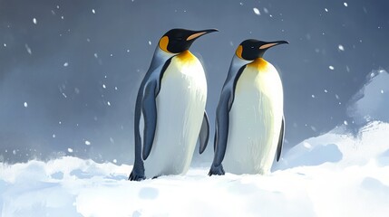 Fototapeta premium Emperor penguins on Snow Hill Island, Antarctica. 