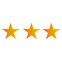 Fototapeta premium Gold Star stars customer product rating review silhouette icon design template