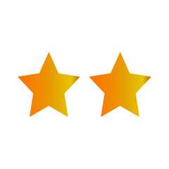 Obraz premium Gold Star stars customer product rating review silhouette icon design template