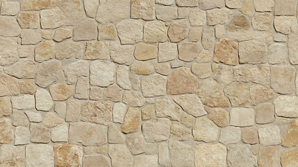 Seamless Neutral Stone Wall Texture Background with Irregular Shaped Blocks Design Aesthetic Backdrop