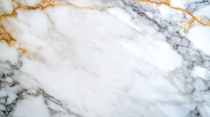 Fototapeta premium A close-up view of elegant marble featuring white and gray hues with striking golden veins, perfect for luxurious designs.