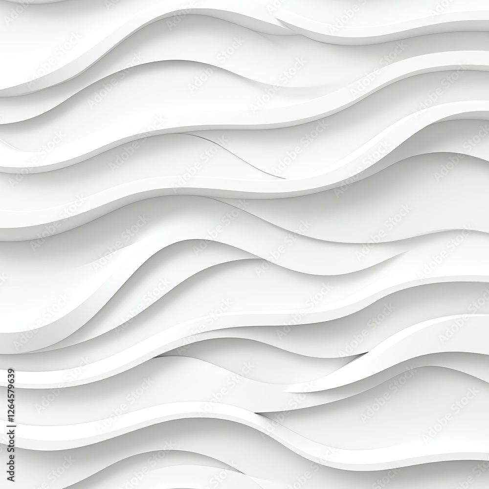 Poster abstract 3d white wave texture background, modern minimalistic design for digital and print media.
