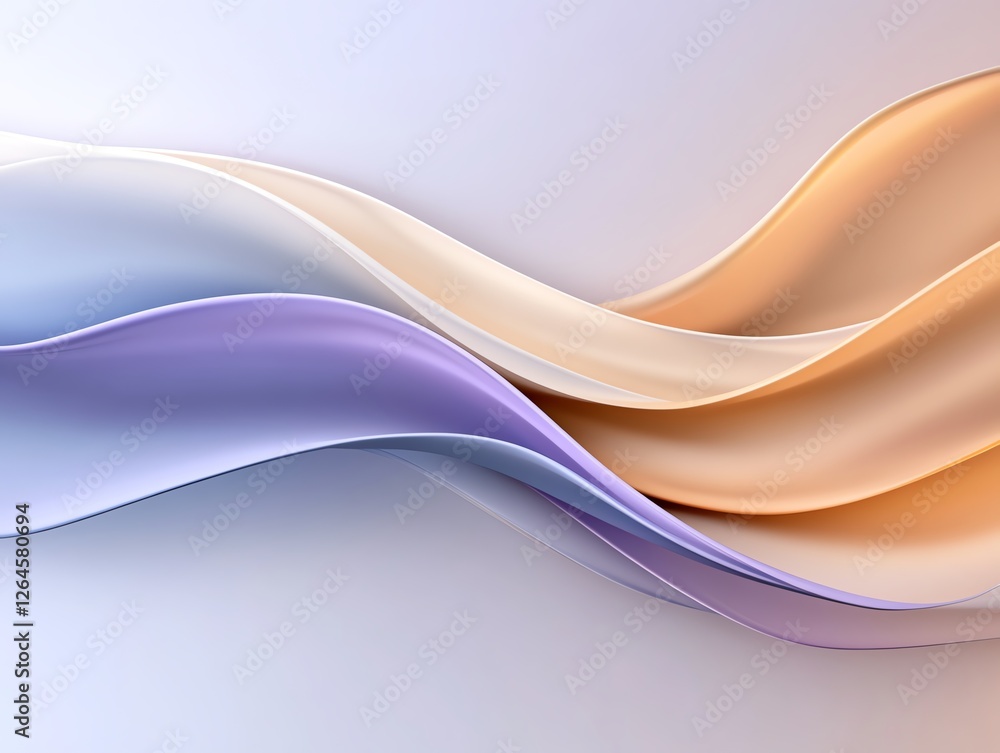 Poster abstract colorful waves on a smooth gradient background, perfect for creative projects and digital d