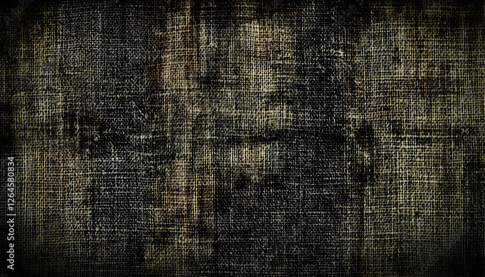Aufkleber dark grunge burlap texture, distressed canvas background. ideal for rustic design projects, adding v