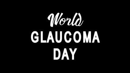 Words World Glaucoma Day is an ideal design for social media posts, educational resources, and health care related content about glaucoma awareness.