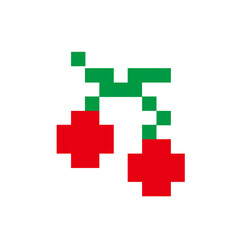 Obraz premium pixel art fruit design