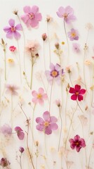 Obraz premium Real pressed only petal spring flowers backgrounds pattern plant.