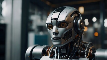 Fototapeta premium Close up robot